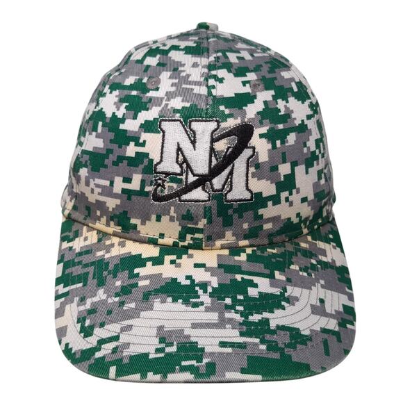 NM Logo Strapback Baseball Cap Multicolor OS Adjustable Camo Augusta Sportswear - Picture 1 of 9